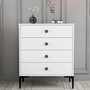 Hanah Home Lizbon 542 - Cómoda Blanca con 4 Cajones